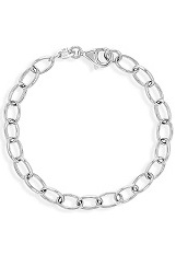 superb plain silver link chain baby bracelet for charms